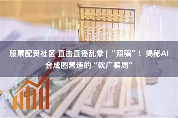 股票配资社区 直击直播乱象 | “照骗”！揭秘AI合成图营造的“软广骗局”