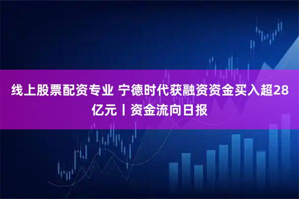 线上股票配资专业 宁德时代获融资资金买入超28亿元丨资金流向日报